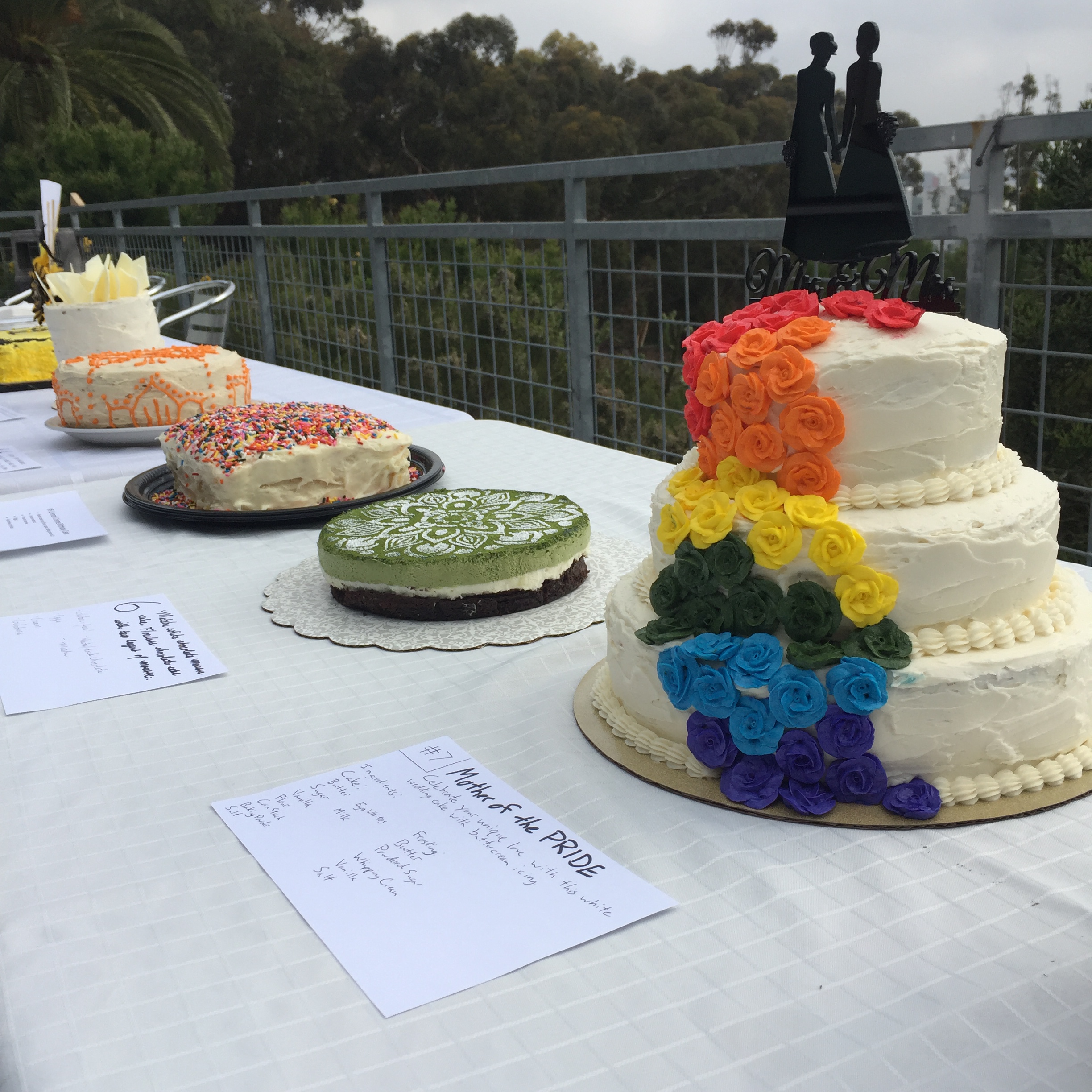 La Jolla Playhouse The Cake BakeOff cakes on display La Jolla