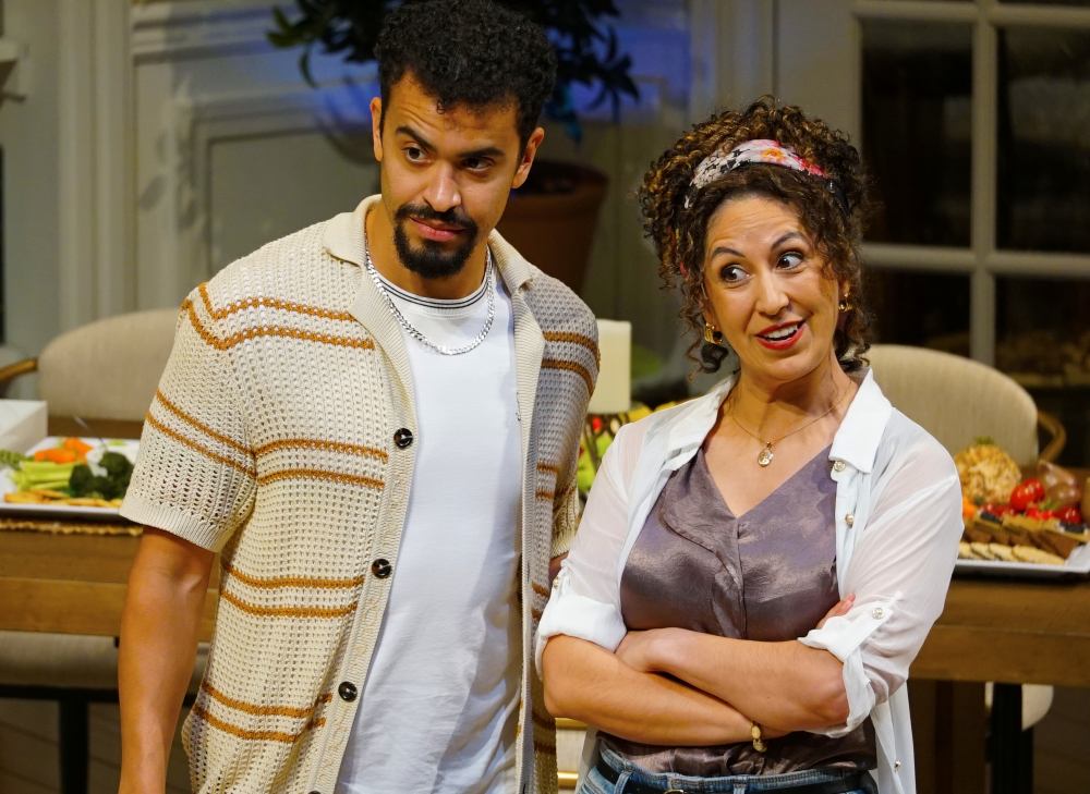 Jorge Sánchez Díaz and Carla Navarro in La Jolla Playhouse’s world premiere of DERECHO, by Noelle Viñas, directed by Delicia Turner Sonnenberg; photo by Samantha Laurent.