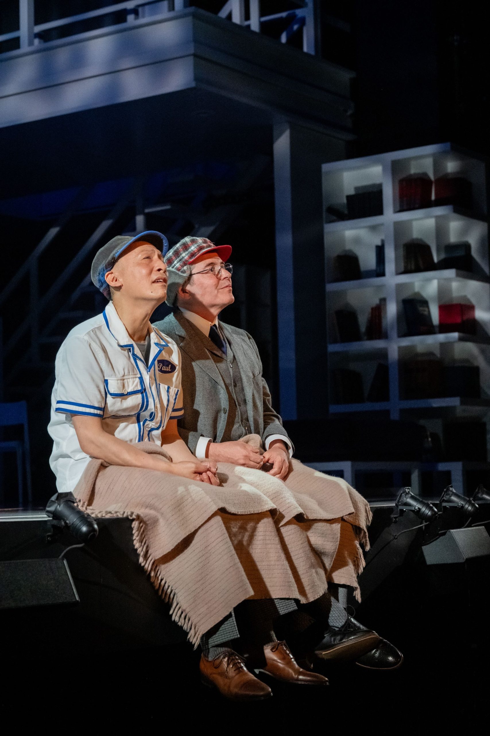 Francis Jue (left) and Matthew Broderick in La Jolla Playhouse’s world-premiere production of BABBITT; photo by Jenna Selby.